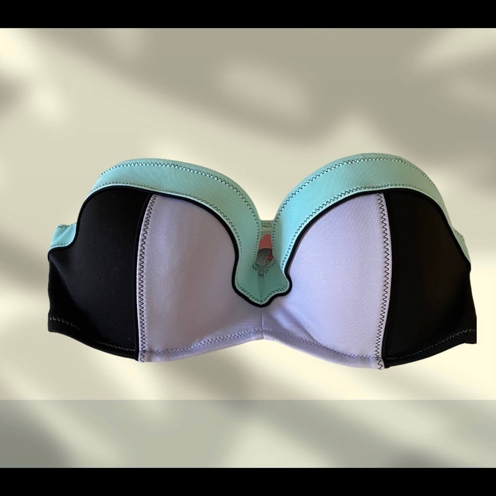 Victoria Secrets Color Block Strapless Bikini Top
